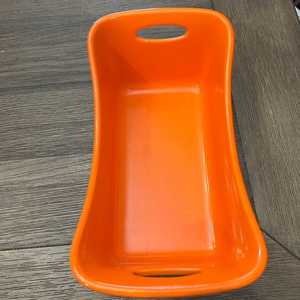 Rachael Ray 9x5 Orange ceramic Baking/ casserole Dish.